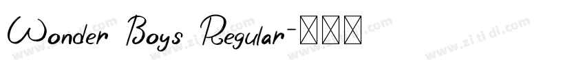 Wonder Boys Regular字体转换